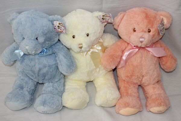 15 inches Fury Plush Children Hug Pink /Beige/Blue Teddy Bear