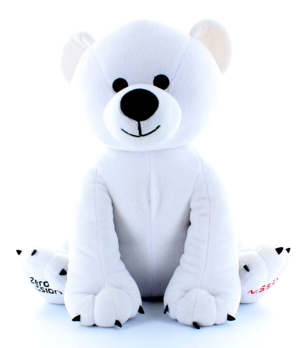 12'' Sitting Nissan Cartoon White Polar Bear Stuffed Toy