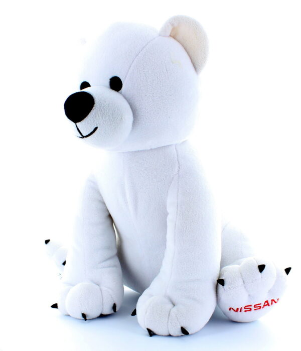 12'' Sitting Nissan Cartoon White Polar Bear Stuffed Toy - 图片 4